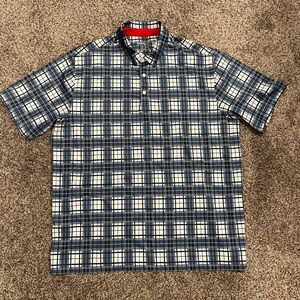 Walter Hagen Blue and White Golf Polo